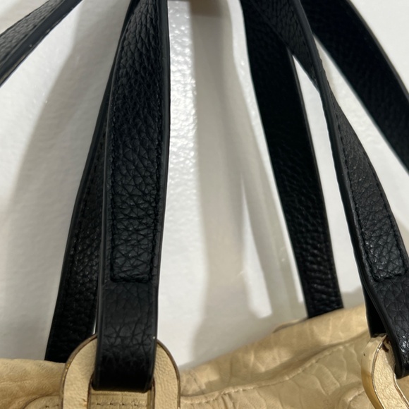 Vince Camuto Tania Convertible Pebble Leather Tote Bag Cream White Large - Picture 6 of 14